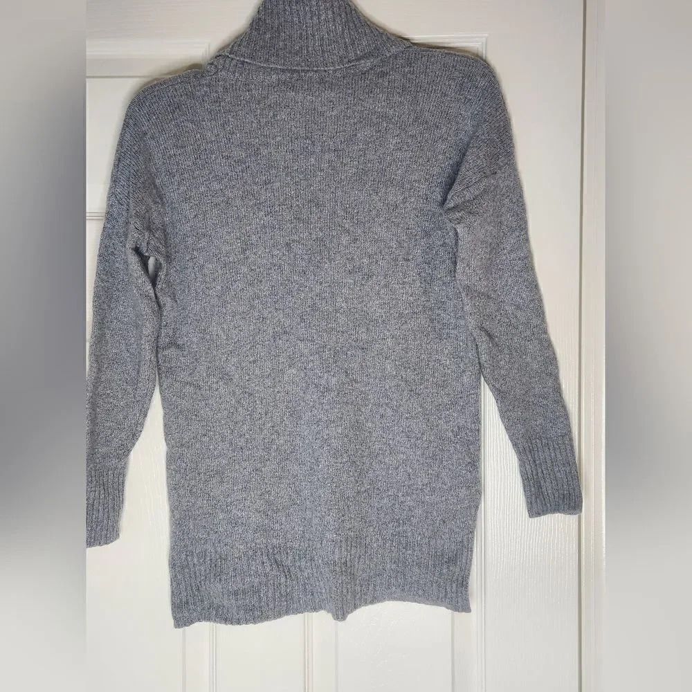 Bartolini S Lslv Turtlenec Gray ITALY Knit WOOL CASHMERE Blend Women Sweater